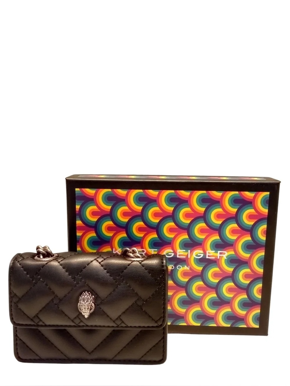 Kurt Geiger London Micro Kensington Quilted Chain Crossbody Bag